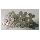 Lot of 54 Buffalo nickels