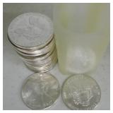 BU roll 1986 silver eagles