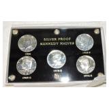Silver proof Kennedy half set