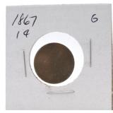 1867 Indian cent, G