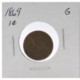 1869 Indian cent, G