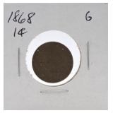 1868 Indian cent, G