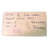 US Mint bag of 200 - 2011-P & D Kennedy