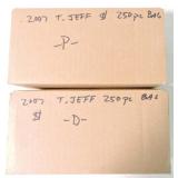 US Mint bag of 2007-P & D Jefferson nickels,