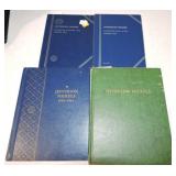 Lot of 4 Jefferson nickel albums, 230 coins