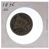 1876-CC Seate Liberty quarter