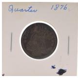 1876 Seated Liberty quarter