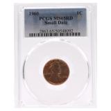 1960 Lincoln cent small date, PCGS MS65RD