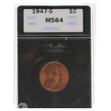 1947-S Lincoln cent MS64