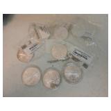 Lot of 9 silver eagles