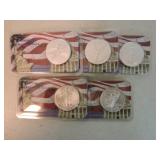 Lot of 5 silver eagles