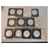 Lot of 10 silver eagles