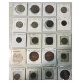 Page of 20 foreign coins