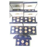Lot of 7 - 1999 24kt gold plated proof sets