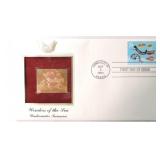 1994 FDC with 24kt gold stamp, Wonders of