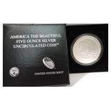 2010 America the Beautiful 5oz .999 silver coin,
