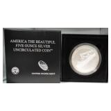 2010 America the Beautiful 5oz .999 silver coin,