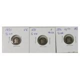 2 - 1835 Bust half dimes (one holed) and