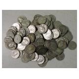 Lot of 141 silver quarters