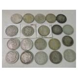 Lot of 20 Morgan dollars
