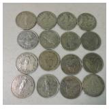 Lot of 16 US Filipino One Peso