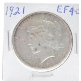 1921 Peace dollar, EF40