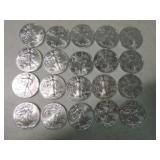 Lot of 20 silver eagles