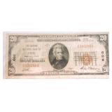 1929 $20 National Currency The Second National