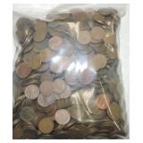 Bag of 1278 Lincoln wheat cents