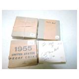 2 - 1954 & 1 - 1955 mints sets and 1960-D