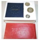 Lot of 2 - 1976 3 coin silver proof sets and