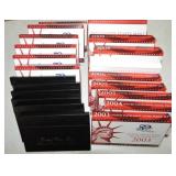 Lot of 22 US silver proof sets: 1992, 1993, 1994,