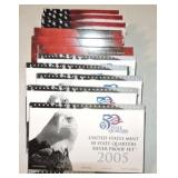Lot of 12 silver silver quarter proof sets: