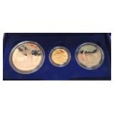 1986 US Liberty 3 coin proof set - $5 gold,