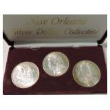 New Orleans Silver Dollar collection with 3