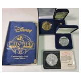 1988 Mickey Mouse .999 silver round, 2001