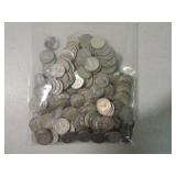 Lot of 254 silver quarters