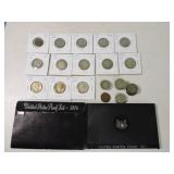 US coin lot: 4 Indian cents, 6 - V nickels,