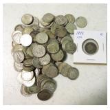 Lot of 122 silver dimes