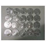 Lot of 20 silver eagles