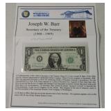 1963 $1 FRN Joseph Barr, CU