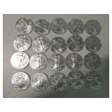 Lot of 20 silver eagles