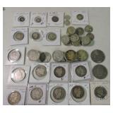 US coin lot: 2 - 1/2 dimes, seated dime, 3 silver