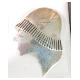 Sterling silver lady brooch/pendant, signed LT