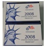 Lot of 10 - 2008 proof sets