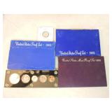1968, 1969, & 1992 proof sets, 1961 proof set,