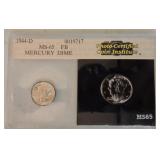 1944-D Mercury dime PCI MS65FB