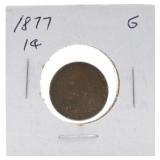 1877 Indian cent, G