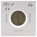 1914-D Buffalo nickel, VG