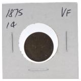 1875 Indian cent, VF
